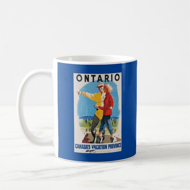 Caneca De Café Poster de Ontário Viagem (Esquerda)