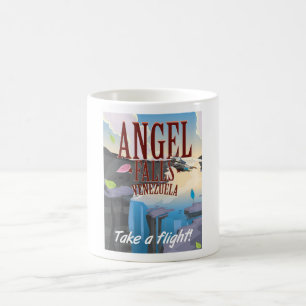 Caneca De Café Poster de viagens Angel Falls Venezuela