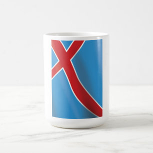 Caneca De Café Poster de viagens da bandeira de Noruega