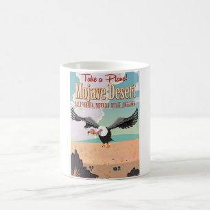Caneca De Café poster de viagens de desenho do Deserto de Mojave