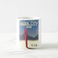 Poster de viagens de esqui de Utah park