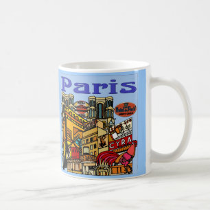 Caneca De Café Poster de viagens de Paris