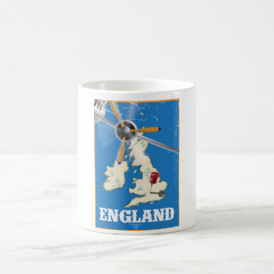 Caneca De Café poster de viagens vintage de Inglaterra.