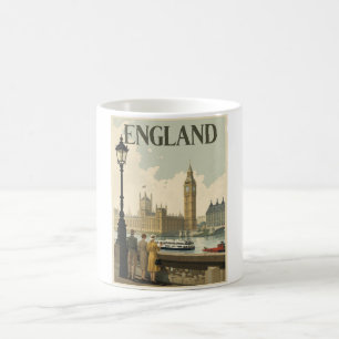 Caneca De Café Poster de viagens Vintage England - Retro London