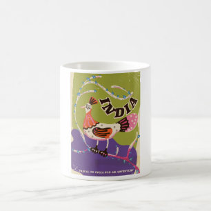 Caneca De Café Poster de viagens Vintage India