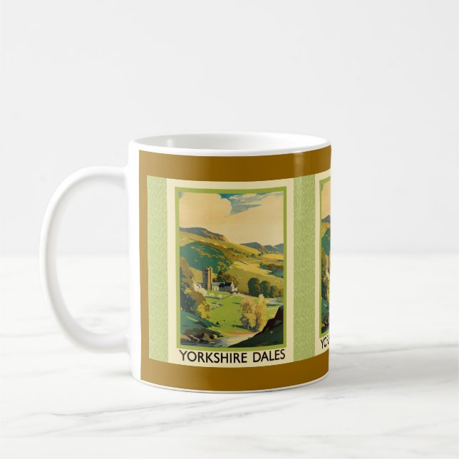 Caneca De Café Poster de viagens Yorkshire Dales (Esquerda)