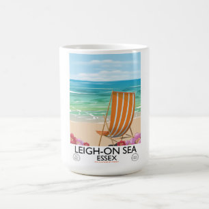Caneca De Café Poster do beira-mar de Essex do Leigh-em-Mar