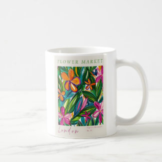 Caneca De Café Poster do mercado de flores de Londres