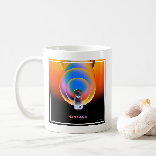 Caneca De Café Poster do telescópio espacial Spitzer. (Com Donut)