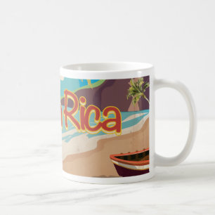 Caneca De Café Poster Viagens vintage da Costa Rica