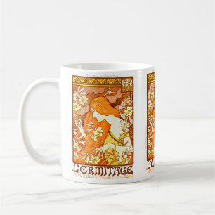 Caneca De Café Poster vintage da revista francesa Art Nouveau Mul