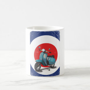 Caneca De Café poster vintage Mod Motorbike