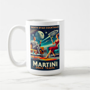 Caneca De Café Posteres de viagens Espaciais Martini Coquetéis da