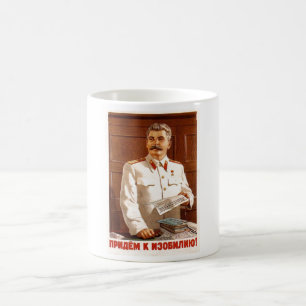 Caneca De Café Posters da propaganda de União Soviética da guer