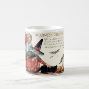 Caneca De Café Posters do clássico dos cartões do Dia das Bruxas
