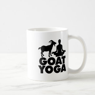 Caneca De Café Postura de Yoga de Lótus Cabra Yoga _1