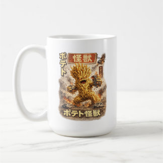 Caneca De Café Potato Kaiju – Retro Japanese Monster Poster
