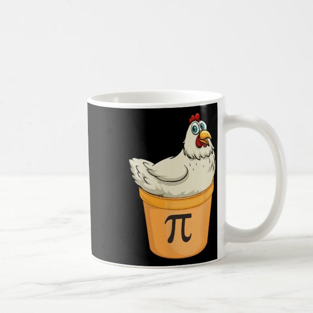 Caneca De Café Pote De Galinha Pie Engraçado Matemática Pun Pote  (Direita)