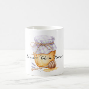 Caneca De Café Pote de Lavanda Mais Doce Que o Mel