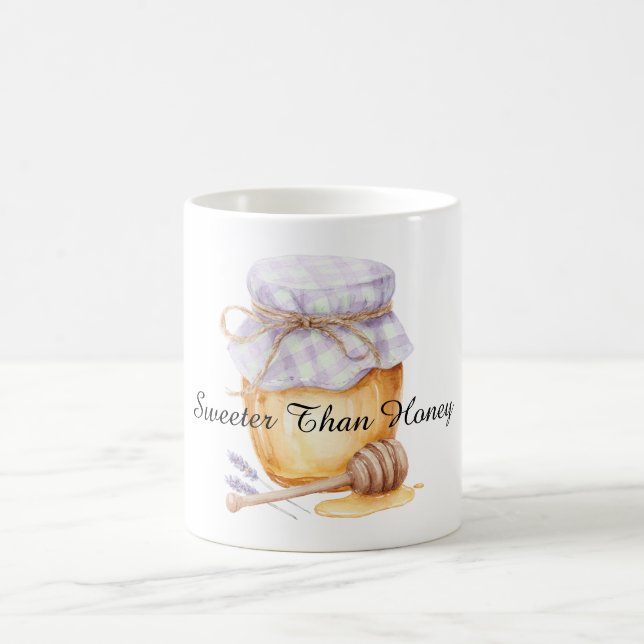 Caneca De Café Pote de Lavanda Mais Doce Que o Mel (Centro)
