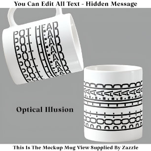 Caneca De Café Pote de Mensagem Oculta Café 119B Engraçado