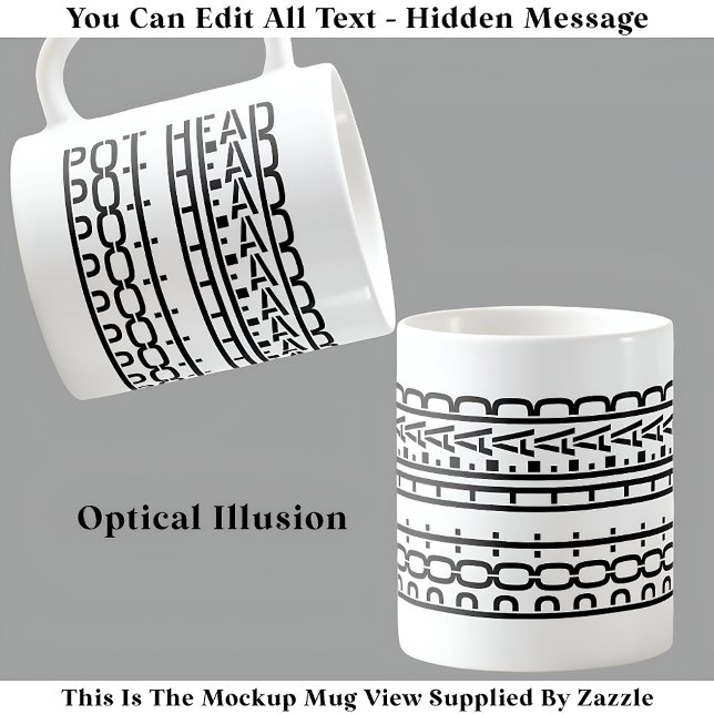 Caneca De Café Pote de Mensagem Oculta Café 119B Engraçado (Criador carregado)