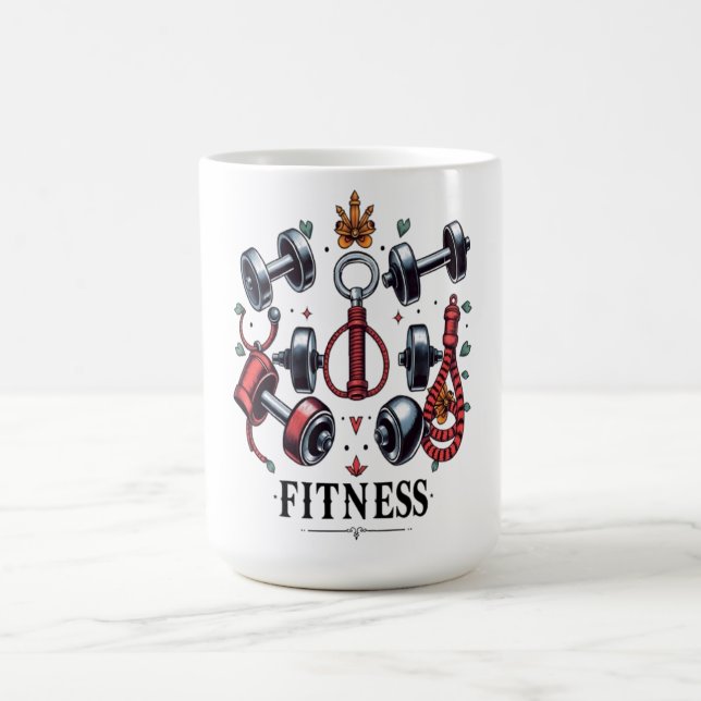 Caneca De Café Potência da malhação - Força, Energia e Dedicação (Centro)