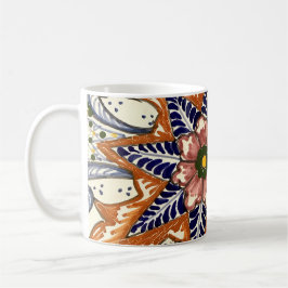 Caneca De Café Potência Mexicana Talavera Southwest Brown Azul
