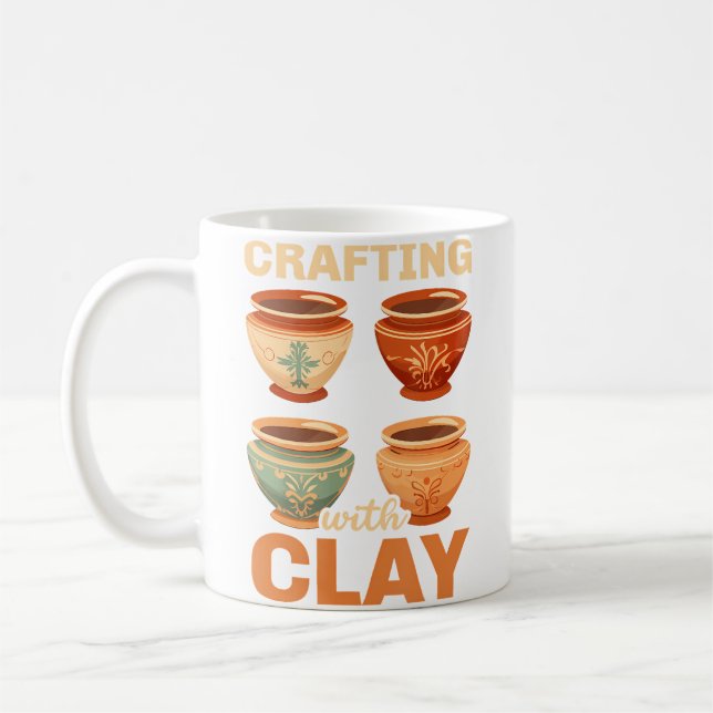 Caneca De Café Pottery Clay Ceramic Pottery Maker Ceramics Artist (Esquerda)