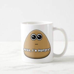 Caneca De Café Pou com fome com texto