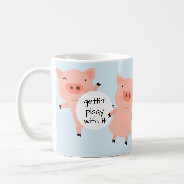 Caneca De Café Pouco Piggies em toda parte (Esquerda)
