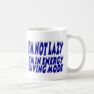 Caneca De Café Poupança de energia preguiçosa citação engraçada t