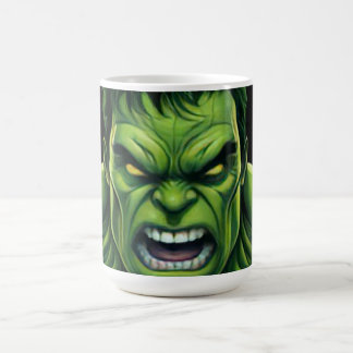 Caneca De Café Power Monster Comic Mug – Green Muscular Creature 