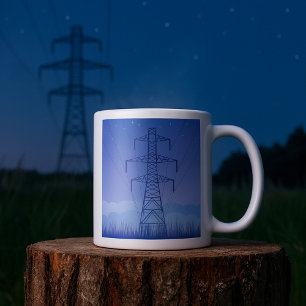 Caneca De Café Power Pylons Starry Sky
