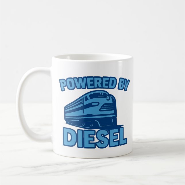 Caneca De Café Powered By Diesel Retro Train Design (Esquerda)