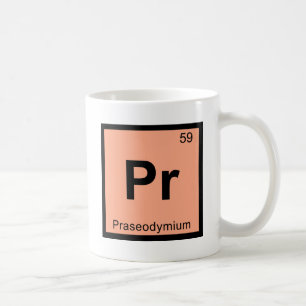 Caneca De Café Pr - Química do Praseodímio Símbolo da Tabela Peri