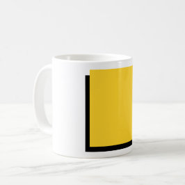 Caneca De Café Praça amarela da composição de arte Bauhaus