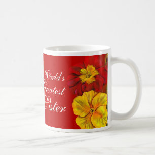 Caneca De Café Praça da Arte Floral da Maior Irmã Mata Vermelha d