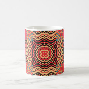 Caneca De Café Praça de Padrões Sem Costura do Arco-Íris Colorido