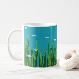 Caneca De Café Prado de Seagrass Subaquático Oceano Natureza