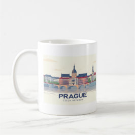 Caneca De Café Praga República Checa Pastel Viagem