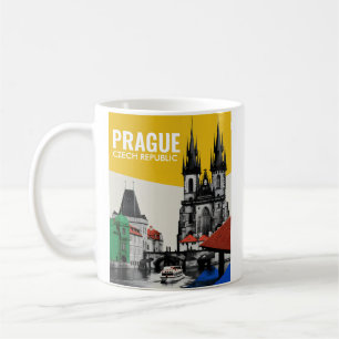 Caneca De Café Praga República Tcheca Paisagem da Cidade Velha Co