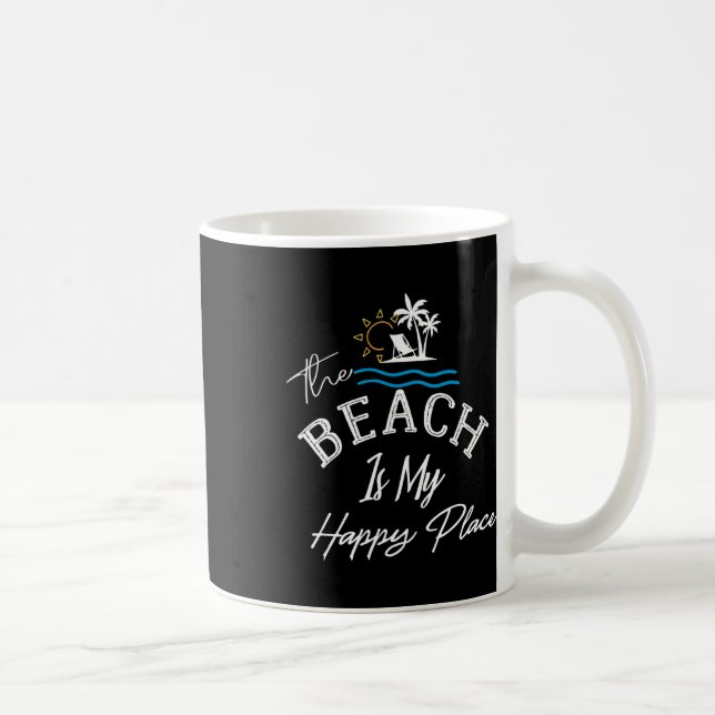 Caneca De Café Praia A Praia É Minha Mulher Feliz Do Lugar Longa  (Direita)