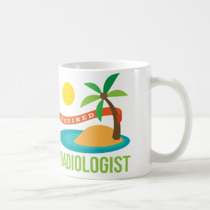 Caneca De Café Praia aposentada do radiologista