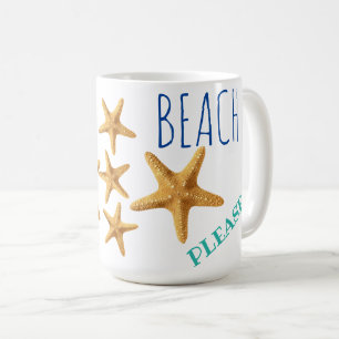 Caneca De Café Praia Azul e Teal, por favor! Starfish Classic