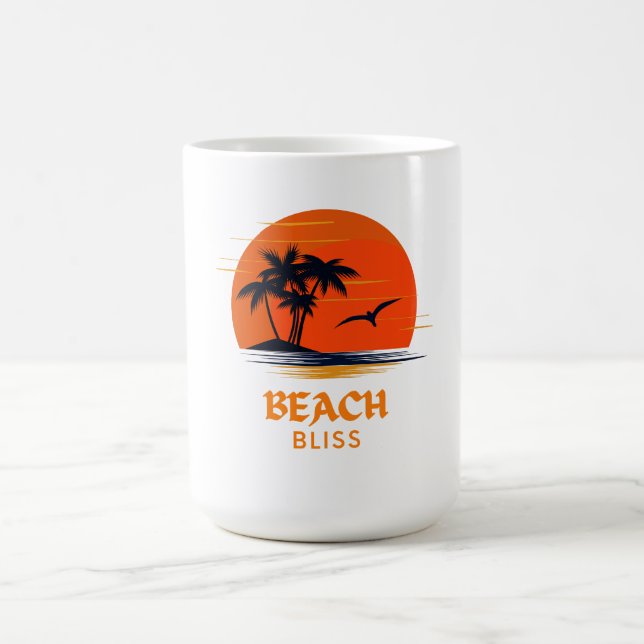 Caneca De Café Praia Bliss: Sol em Crise (Centro)