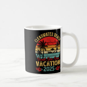 Caneca De Café Praia Clearwater Flórida Areia Mar Sol Férias 202