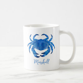 Caneca De Café Praia Crustaceana do Caranguejo Azul