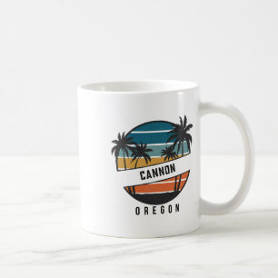Caneca De Café Praia de Cannon retrô Oregon prancha de surfe surf