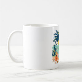 Caneca De Café Praia de descanso para o verão